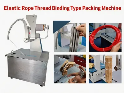 Çiçek ve Sebze Bağlama için Otomatik Streç Makinesi - Elastik İp İplik Bağlama Tipi Paketleme Makinesi JW-ERTB