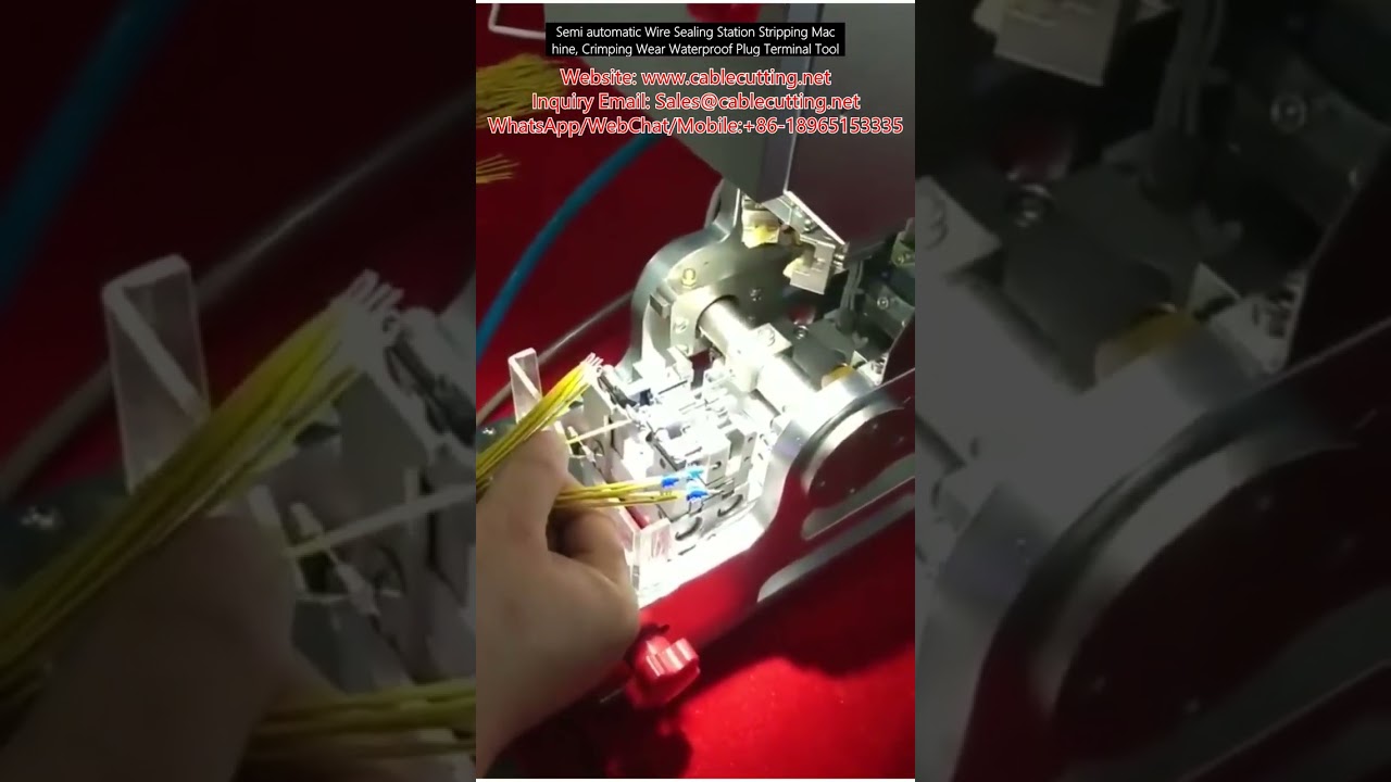 Yarı Otomatik Kablo Sıyırma ve Priz Terminali Sızdırmazlık Makinesi | Su Geçirmez Fiş Terminalleri İçin İdeal