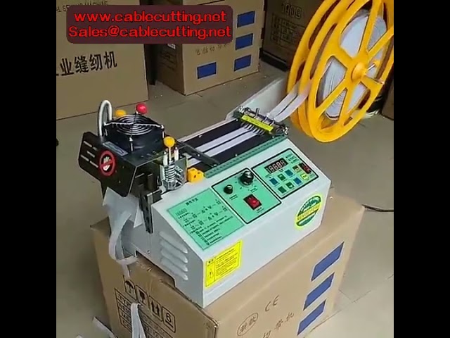 Bilgisayar Kontrollü Otomatik Kumaş Bant Kesme Makinesi | Sıcak/Soğuk Bıçaklı Boru Fermuar Isı Büzüşme Kesimi