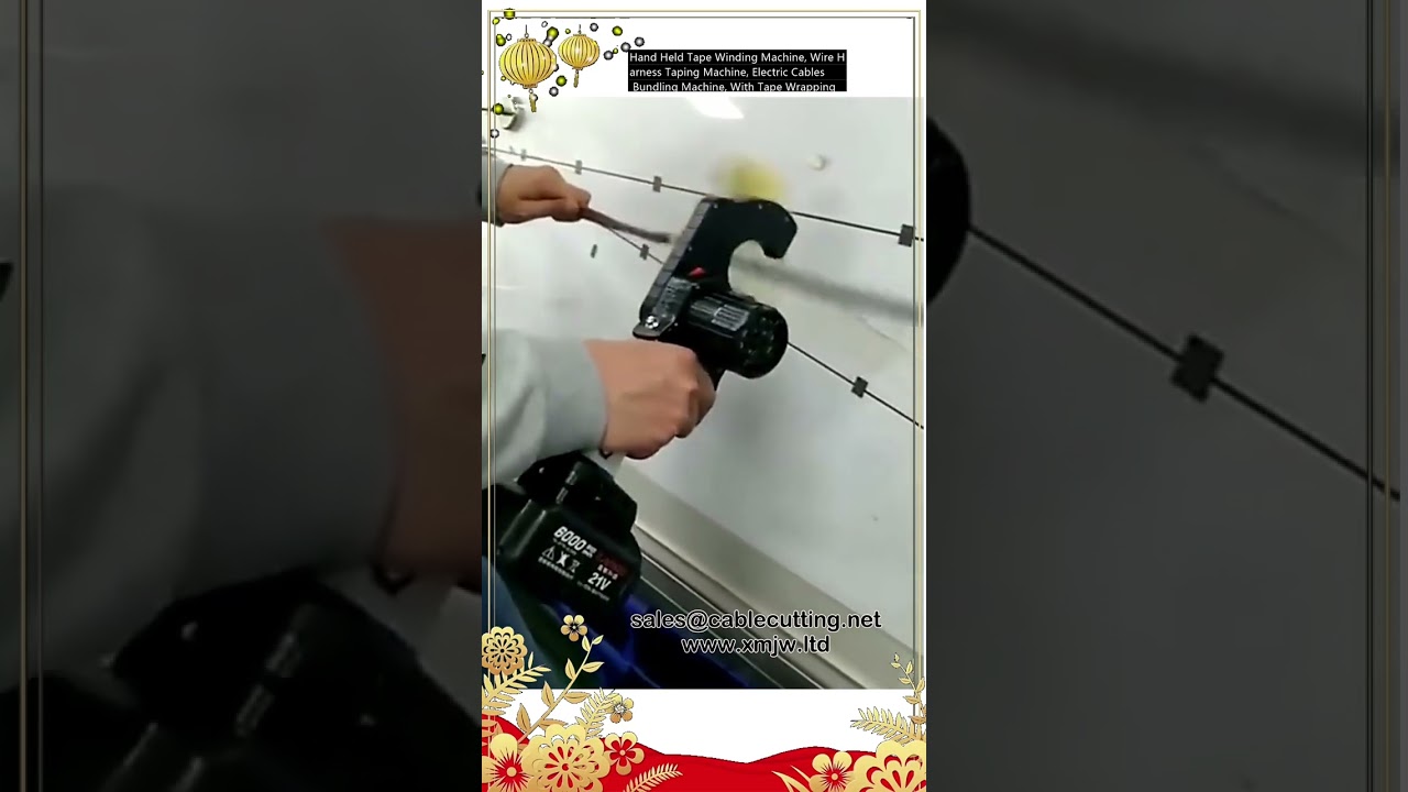 Taşınabilir Bant Sarma Makinesi – Kablo Demeti ve Elektrik Kablosu Bağlama Cihazı