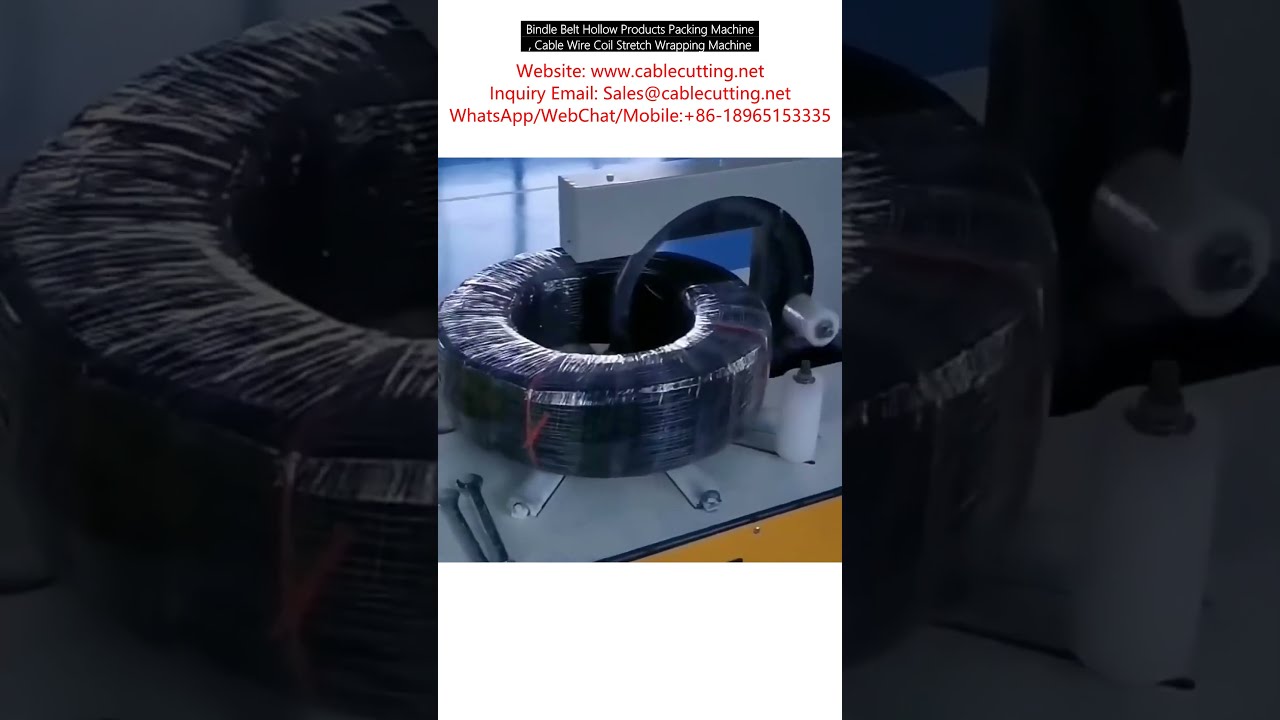 Bindle Belt İçi Boş Ürünler Paketleme Makinesi | Kablo Bobini Streç Sarma Makinesi
