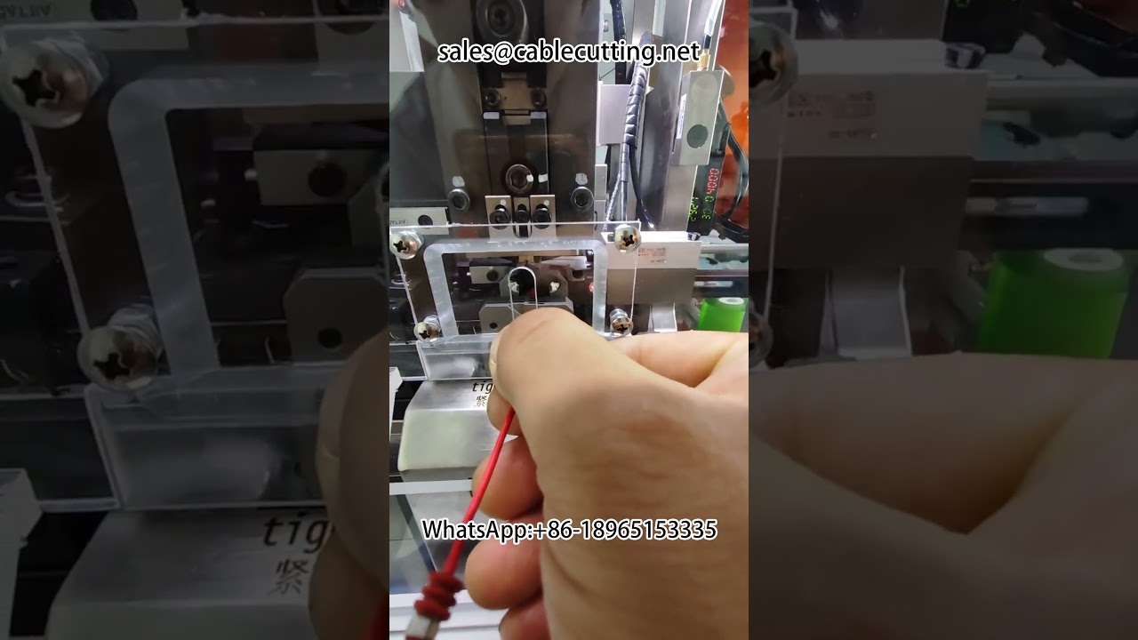 Through the waterproof plug stripping crimping machine #crimping machine