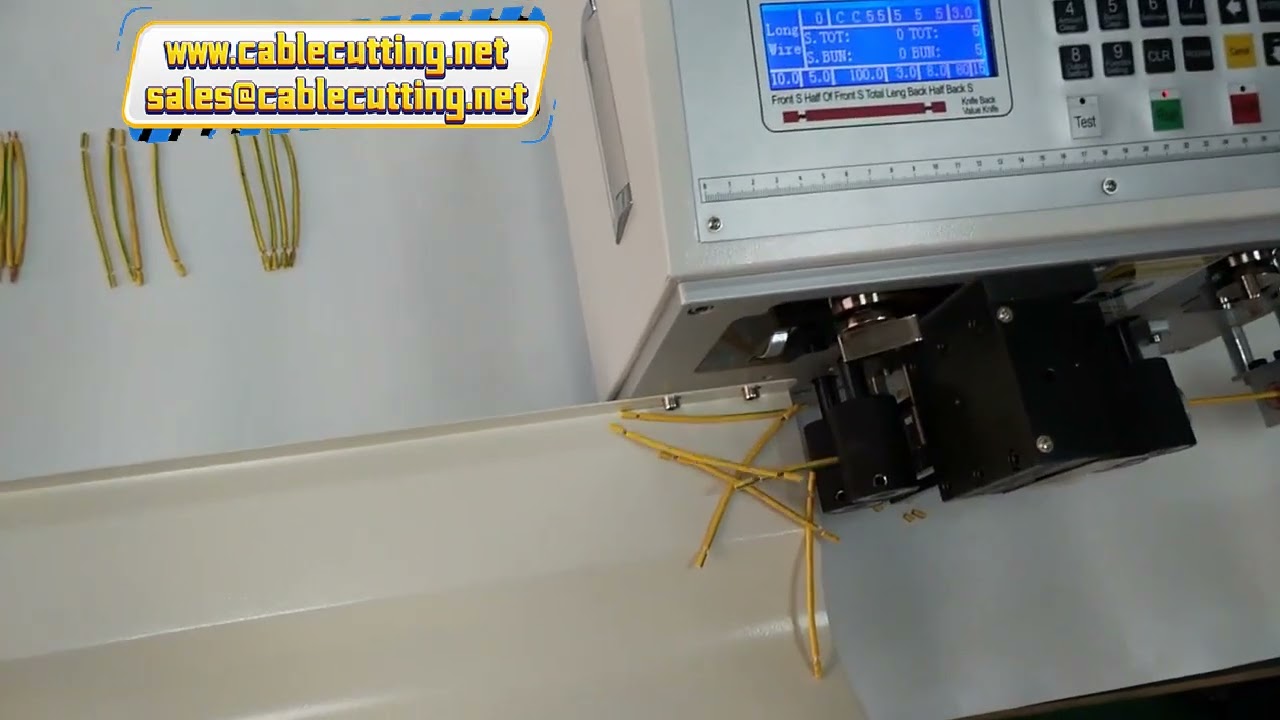 Dokunmatik Ekranlı Kablo Kesme ve Sıyırma Makinesi 0,1-8mm2 Hassas Bıçaklı