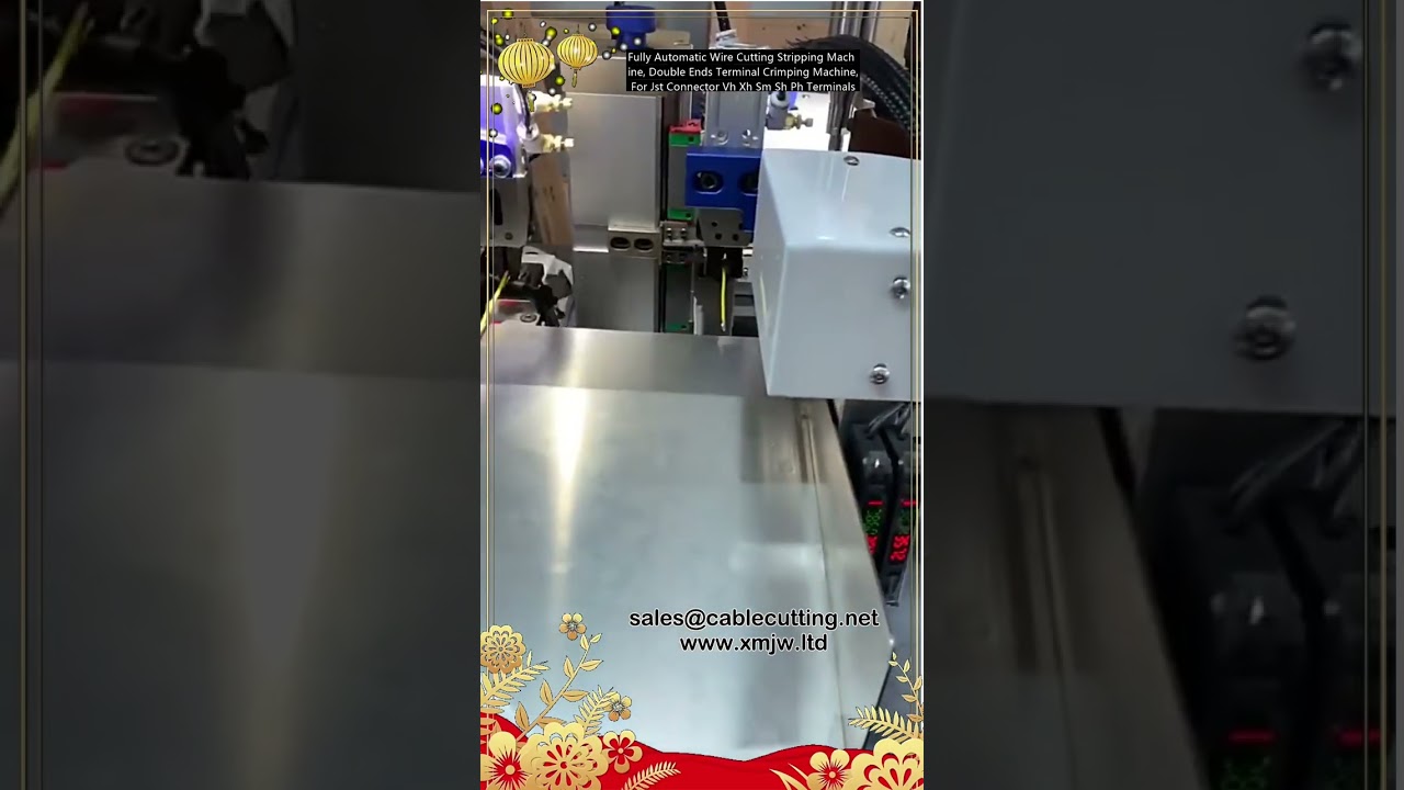 Tam Otomatik Tel Kesme Sıyırma ve Çift Uç Terminal Presleme Makinesi