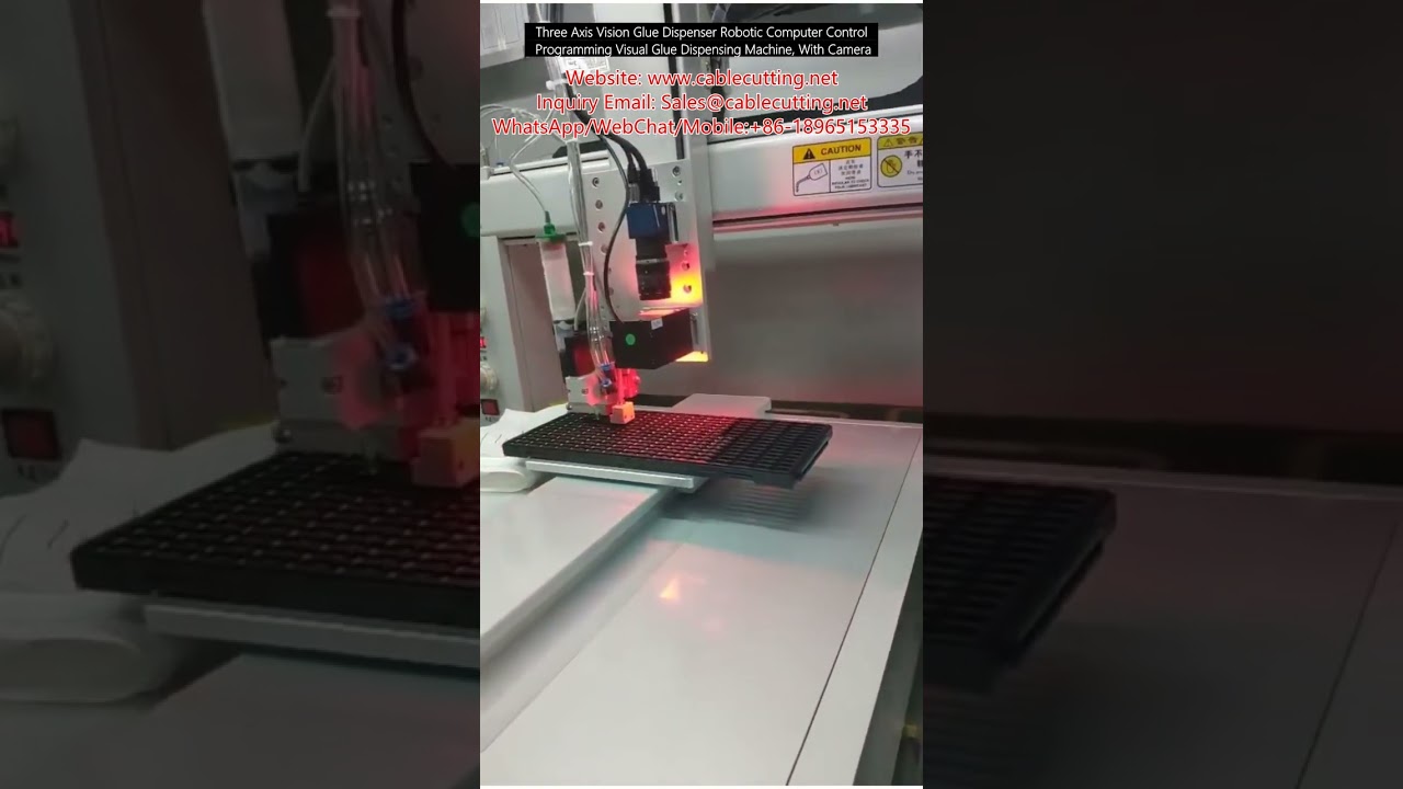 Üç Eksen Görüntülü Yapıştırıcı Dağıtma Robotu | Bilgisayar Kontrollü Hassas Dispenser