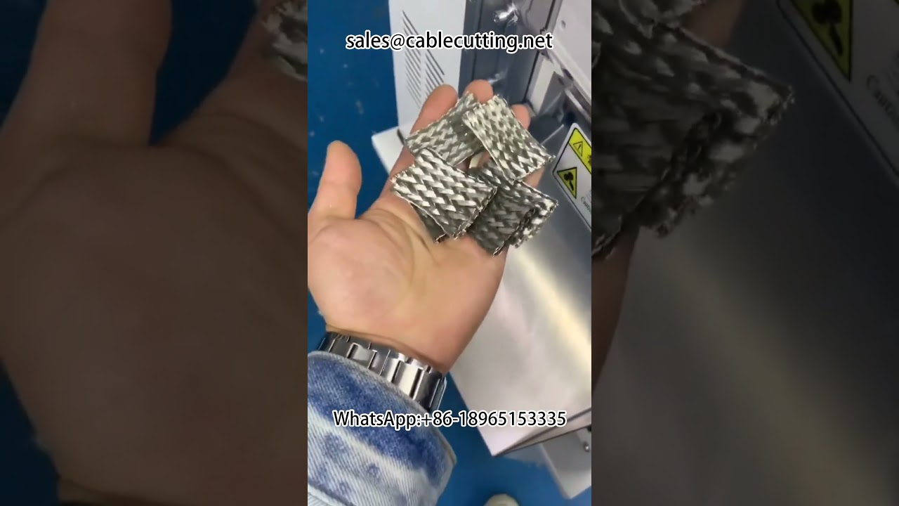 Otomatik Örgülü Bakır Bant ve Isıyla Büzüşen Boru Kesme Makinesi