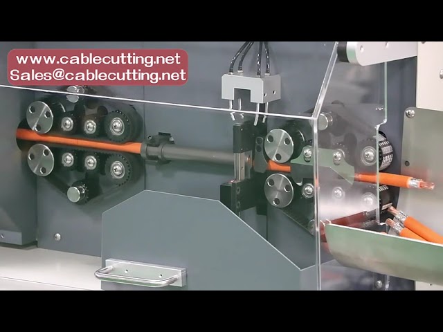 Koaksiyel Kablo İçin Tam Otomatik Kablo Kesme ve Sıyırma Makinesi