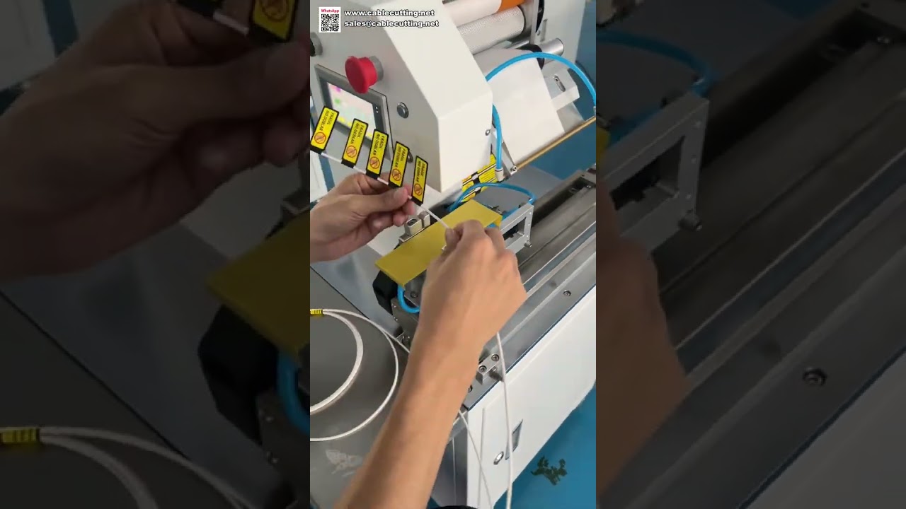 Fabrikalar İçin Otomatik Kablo Etiketleme Makinesi | Katlanır Sticker Uygulama Sistemi