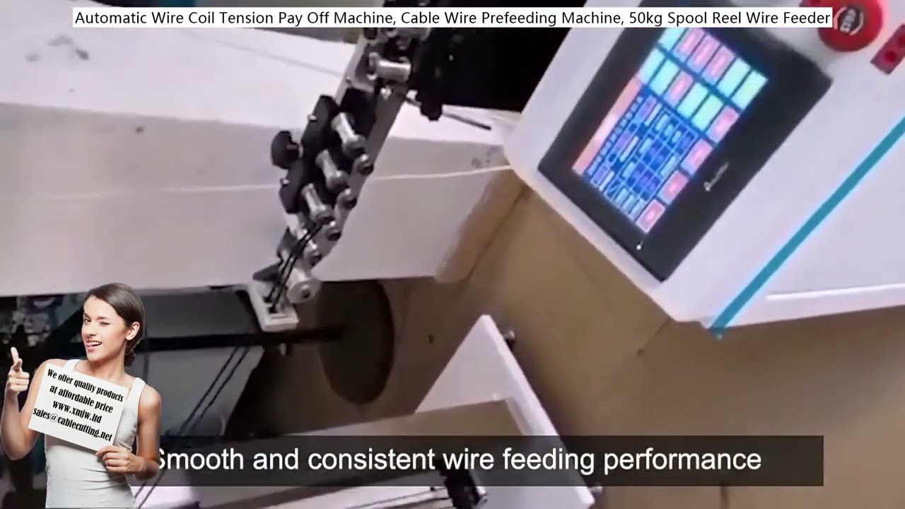 50kg Otomatik Tel Bobin Pay-off Makinesi | Kablo Ön Besleme ve Gerginlik Kontrol Sistemi