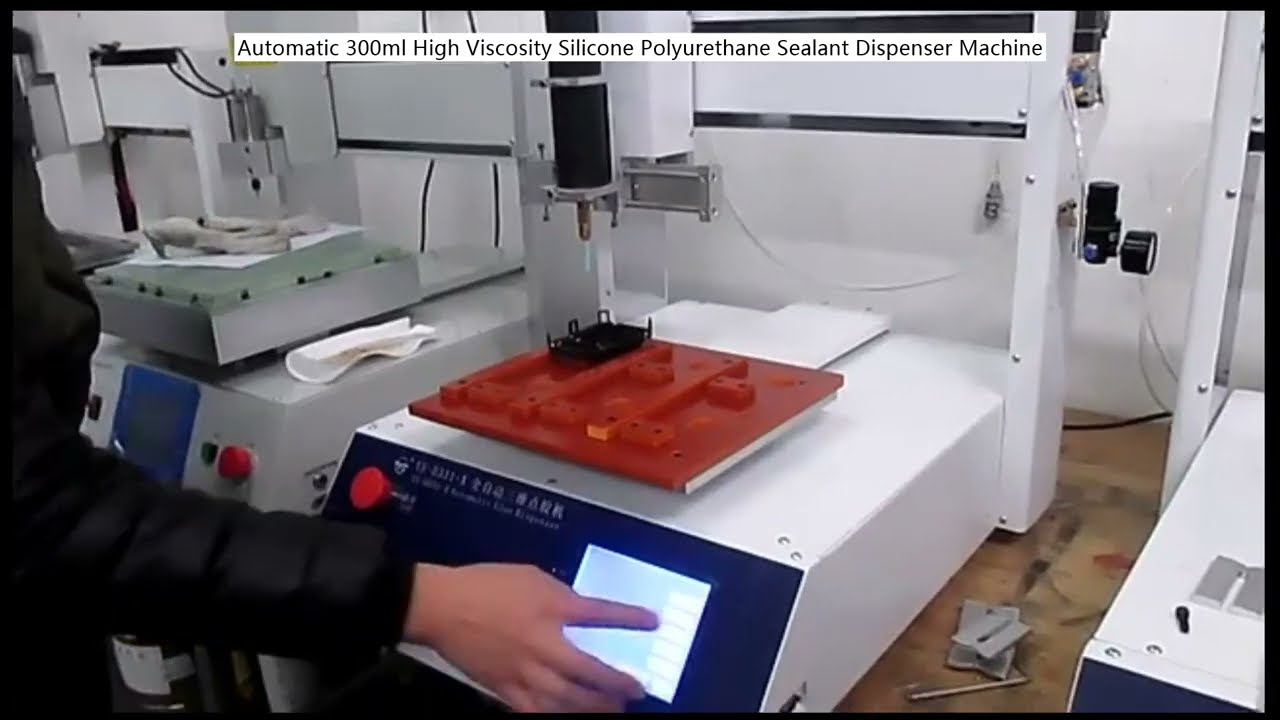 Otomatik 300ml Yüksek Viskoziteli Silikon Poliüretan Sızdırmazlık Dispenser Makinesi